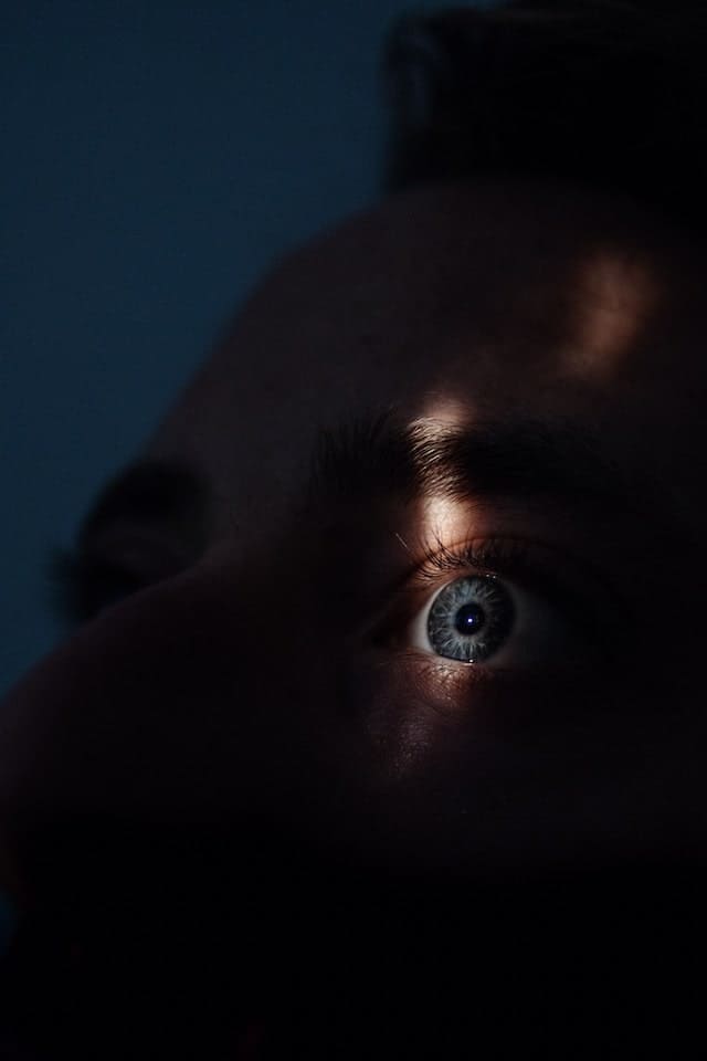 A focused team member working